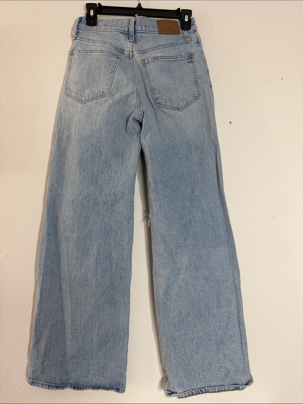 Madewell The Superwide-Leg Jeans in Light Blue Distressed 26P - Picture 9 of 10